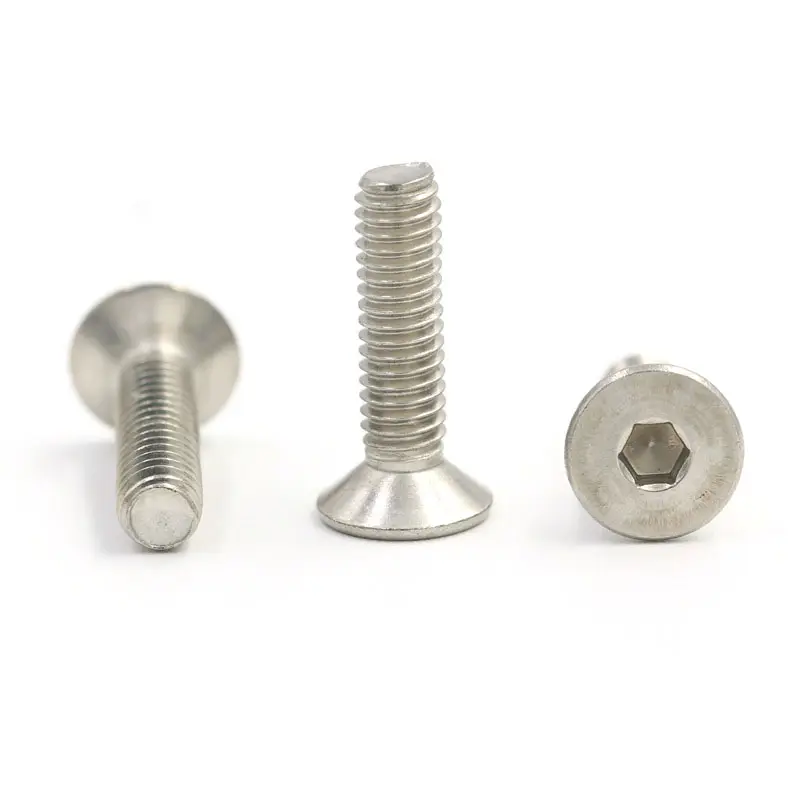 Fastener manufacturers 304 stainless steel Din7991 Allen CSK bolts flat Countersunk head Socket head cap screws