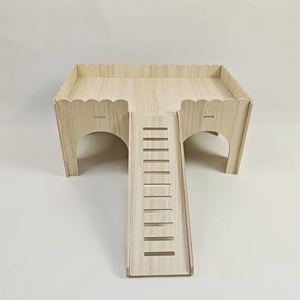 In legno massello eco-friendly piccolo nido per animali domestici bottone criceto casa mobili per scoiattolo porcellino d'India-tutte le stagioni al coperto - Product Image 6