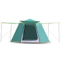 SE98048 Drie Deuren Quick Open Zeshoekige Aluminium Grote Ruimte Tent Familie Camping