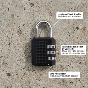 Petit cadenas à combinaison à 3 chiffres en alliage de zinc de 25 mm, de bonne qualité et économique - Product Image 1