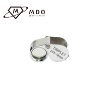 High-quality 10x 20x 18mm Jeweler Foldable Triplet Optical Lens Jewelry Loupe Diamond MagnifIer Diamond Magnify Glass