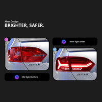 Conjunto de Luces Traseras LED Estilo A6L de XUNBAI, 12V para VW Jetta MK6 Sagitar 2011-2014, Señal de Giro Secuencial, Freno, Conexión Plug & Play