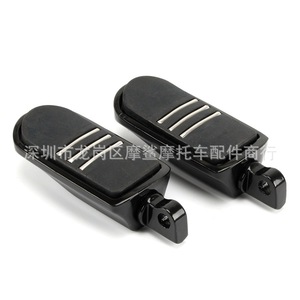Reposapiés para motocicleta Moshark, aleación de aluminio, galvanoplastia negra, ajuste universal para piezas de modificación Harley Davidson - Product Image 2