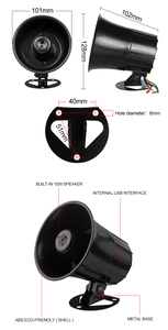 Bocina inversa de respaldo de sonidos internos de audio Mp3 multiusos con múltiples vías - Product Image 5
