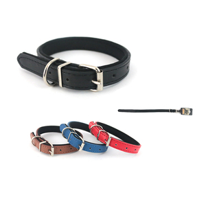 Correa y Collar de Cuero PU para Mascotas, 2.0*45CM, Sólido y Moderno con Estampado Animal y Logotipo para Gatos - Product Image 4