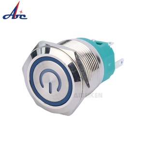 Interruptor de botón a prueba de agua, anillo de potencia de 22mm, Led, enganche momentáneo, logotipo personalizado, personalización IP 67 IK 08 - Product Image 4