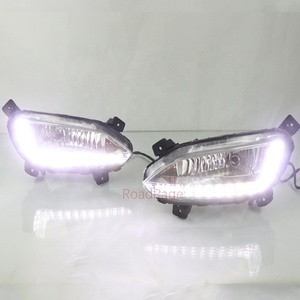 LED DRL un trou d'ampoule antibrouillard pour <span class=keywords><strong>hyundai</strong></span> santa fe ix45 2013 2014 <span class=keywords><strong>2015</strong></span> Lampe de conduite antibrouillard Daytime Running light car auto parts - Product Image 4