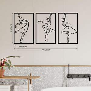 Diy Iron Art Girl Line marco de fotos adorno colgante de pared Metal flor decoración arte silueta línea colgante decoración de pared - Product Image 3