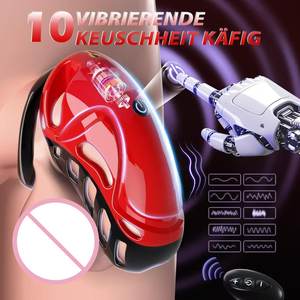 Вибрационная клетка для члена YPM с 10 режимами вибрации, управление через приложение и пультом, с 5 кольцами и 2 ключами - Product Image 2