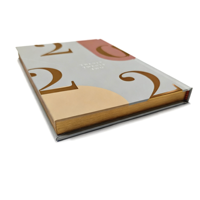 Carnet de notes, journal, agenda, planificateur de qualité supérieure, relié en cuir, avec estampage à chaud doré, pages intérieures calendrier, ouverture à droite, boîte en papier