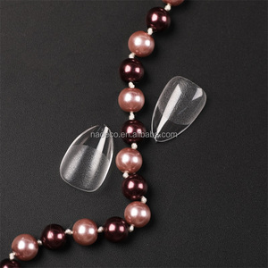 ปลายเล็บเจลใสแบบครึ่งด้านลายอัลมอนด์สำหรับต่อเล็บอะคริลิค - Product Image 5