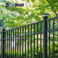 Portail de ferme extérieur personnalisé en aluminium, clôture de sécurité avec finition thermolaquée, utilisation sur chantier, service de modélisation 3D, maison et jardin