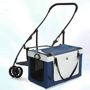 High Quality Luxury 4-Wheel Pet <b>Stroller</b> for Two <b>Dogs</b>/Cats Cheap Luxury Oxford Material Transparent Fashion Style Portable - Product Image 4