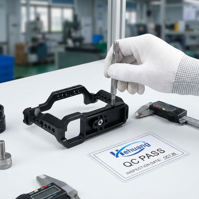 CNC Camera Accessories Aluminum 6061-T6 CNC Machined Camera Rig Cage for Precision Video Filming Housing Custom Anodized