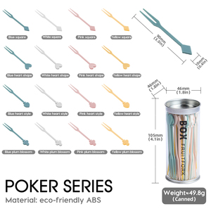 Masthome جديد وصول شعار مخصص الغذاء الصف البلاستيك في الهواء الطلق السفر الفاكهة الحلوى مصغرة الشوك مع أنبوب - Product Image 3