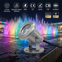 Projecteurs LED submersibles étanches pour piscine, cascade et fontaine, DMX512 RGBW IP68 12V en acier inoxydable, CRI 80