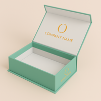 Boîte cadeau en carton rigide avec couvercle magnétique, taille standard, boîte d'emballage pour perruques écologique avec logo personnalisé pour l'emballage des cheveux et les cadeaux