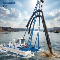 Drague à sable portable à aspiration par jet, moteur diesel, bateau pour l'extraction de sable de rivière, dragage haute efficacité
