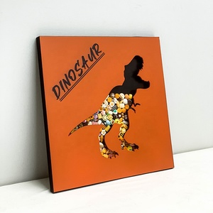 JZ grand moderne 3D dinosaure mur Art giclée abstraite affiche murale encadrée enfants chambre décor moderne imprime peinture - Product Image 2