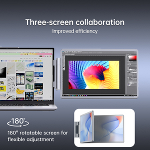 14 Zoll Dreifach-Tragbarer Monitor Laptop-Bildschirmerweiterung Beidseitig Erweiterbarer FHD IPS-Bildschirm Plug & Play für Multitasking-Arbeit - Product Image 3