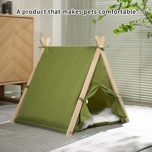 Comodi letti per animali domestici per gatti letti per animali domestici con cuscino morbido per animali domestici <span class=keywords><strong>Teepee</strong></span> tende indiane per cani di piccola taglia - Product Image 5