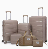Ensemble de valises trolley rigides durables avec roues pivotantes légères et serrure à combinaison pour voyages d'affaires