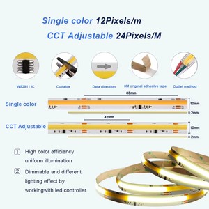 Striscia LED 24V 120LED/<span class=keywords><strong>M</strong></span> con Effetto Acqua Corrente, Tagliabile, Touch, Luce LED a Flusso Continuo SMD 120LED - Product Image 2