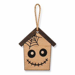 House Shaped <b>Wooden</b> Halloween Ornaments Pumpkin Frankenstein Ghost Skull Black <b>Cat</b> Monster Face Spooky <b>Tree</b> Hanging Party Decor - Product Image 5