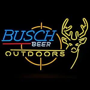Busch bira açık göz alıcı reklam neon tabela harfleri led ışık özel neon işaret Bar perakende mağazası için