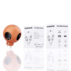 Multiprise à norme européenne la plus vendue sur <span class=keywords><strong>Amazon</strong></span>, design sphérique, multi-prises, chargement USB, conforme aux normes européennes (modèle E31E32) - Product Image 5