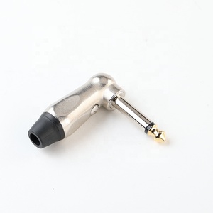Câble pour guitare Jack, 50 pièces, 6.35mm, à angle droit, adaptateur mâle en Satin Nickel, connecteurs Audio sans soudure - Product Image 2