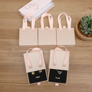 Boutique Pink Earrings Drawer Box | Handled Sliding Case | Sustainable Supply - Product Image 1