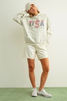 Sweat à capuche surdimensionné en coton pour femme, brodé sur mesure, col rond, tricoté, design de créateur, ensemble unisexe, personnalisation avec logo