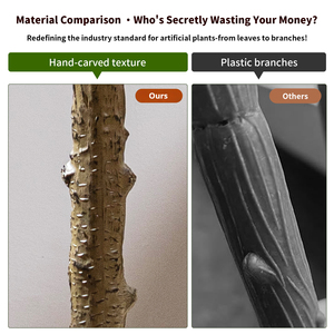 Árbol de Ficus Artificial Detallado en Maceta con Tronco de Plástico para Proyectos de Diseño de Interiores y Vestíbulos - Product Image 3