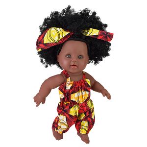 Poupée bébé réaliste en PVC noir de 30 cm, fabriquée en Chine, imperméable, corps entier en silicone, jouet de mode doux pour enfants - Product Image 5