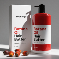 Beurre capillaire à l'huile de Batana, épaississant, texture riche, nourrissant en profondeur, soyeux et lisse, pour usage quotidien et professionnel, non collant, directement de l'usine.