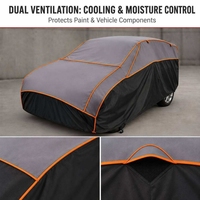 Housse de protection anti-grêle pour voiture avec fenêtres latérales en EVA 4 mm, multicouche, imperméable, anti-poussière, toutes saisons pour automobiles