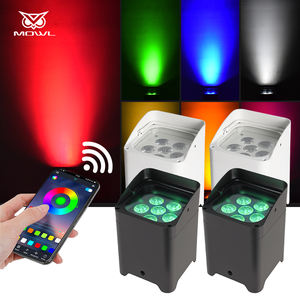 4pcs 6*18w rgbwa uv 6in1 dmx वायरलेस बैटरी की अगुवाई वाली बराबर नई स्टेज लाइट अपलाइट - Product Image 3
