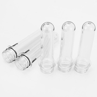 Préformes de bouteilles en plastique personnalisées de 28 mm, 1881 PET, 23, 30, 38 grammes pour bouteilles d'eau, de jus et d'huile d'olive de 500 ml et 650 ml