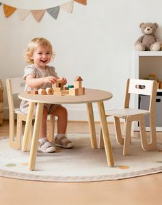 Ensemble <span class=keywords><strong>table</strong></span> et chaise en bois pour tout-petits, 2 chaises réglables en hauteur, pour enfants de 3 à 8 ans, bureau pour enfants, <span class=keywords><strong>table</strong></span> <span class=keywords><strong>multi</strong></span>-<span class=keywords><strong>activités</strong></span> - Product Image 6