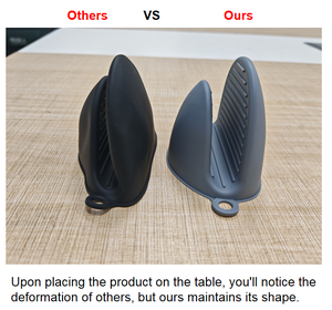 Maniques en silicone de qualité alimentaire, résistantes à la chaleur, pour barbecue, pâtisserie, avec couleurs et logo personnalisables pour la cuisine - Product Image 4