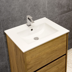 MLPO UKCA Modern Design 24" to 48" Ceramic Lavatory Hand Wash Basin Sink Rectangle Thin Edge Cabinet Bathroom Sinks