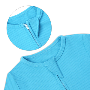 โรงงาน<span class=keywords><strong>ราคา</strong></span>ดียาง 97 ไม้ไผ่ 3 สแปนเด็กซ์ 260 GSM Footie เด็กแขนยาว Romper ถักทารก Romper - Product Image 4