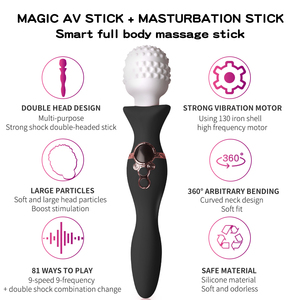 Vibromasseur à double tête, 9 vitesses, écran LCD, stimulation clitoridienne à 360°, jouet sexuel en silicone pour femmes - Product Image 2