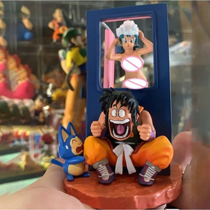 Figurines <span class=keywords><strong>d</strong></span>'action <span class=keywords><strong>Dragon</strong></span> DBZ de 9 cm, Yamcha regarde Bulma prendre un bain, modèle en PVC amusant, collection de bureau, ornements, poupées, cadeaux, jouets - Product Image 2