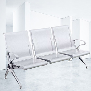 Sillas de Espera Bao Xian, Silla de Acero de 3 Plazas con Reposabrazos, Uso Público - Product Image 3