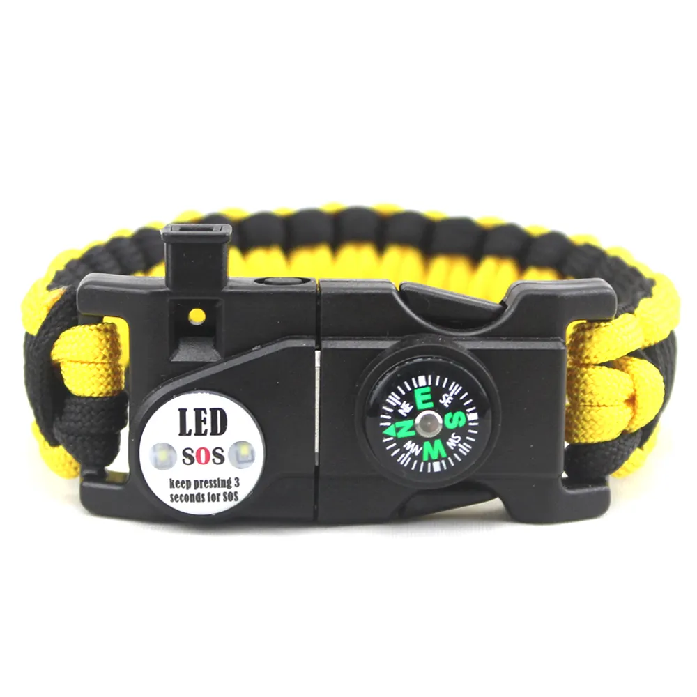 Pulsera de supervivencia para deportes al aire libre, pulsera Paracord de 3Mm, venta al por mayor