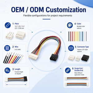Elektronische draadboomkabelassemblage 1.0 1.25 1.5 2.0 2.54mm pitch 2 tot 40-pins connector aansluitdraad OEM ODM - Product Image 4