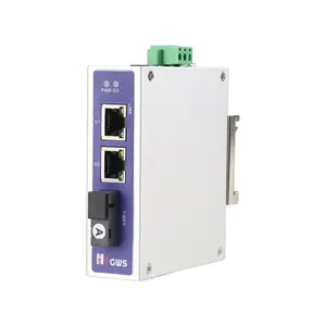 Hzgws nhà sản xuất 24V công nghiệp Ethernet sợi chuyển đổi 3*10/100/1000M RJ45 cổng 1 * SFP khe cắm không quạt