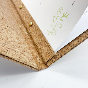 Porte-menu en cuir pour restaurant, format 8,5 x 14 pouces, double page, fixation par vis. - Product Image 3